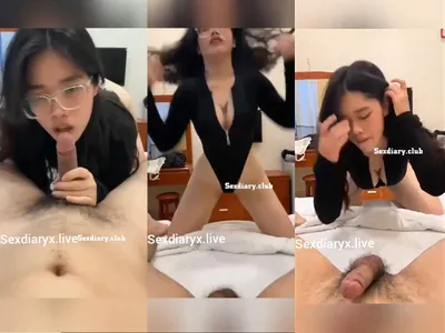 Em rau vú ngon kính cận mút chuối điêu luyện